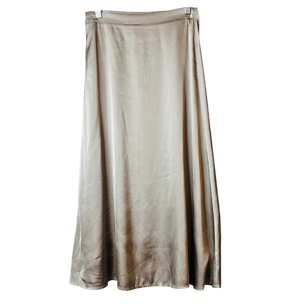 Double Zero High-Waisted Satin Straight Maxi Slip Skirt Size M